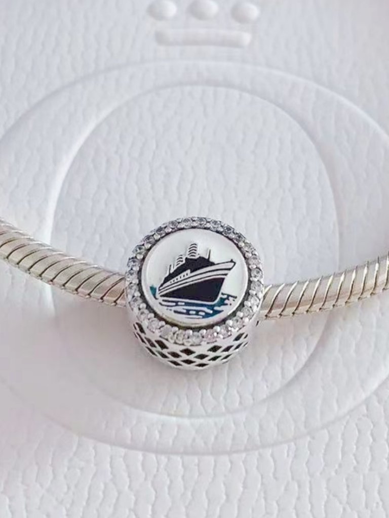 Pandora Alaska Engraved Cruise Ship Dangling Pandora Charm